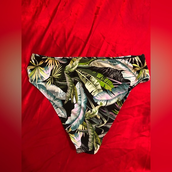 Vyb Tropical Green Blue High Waist Bikini Bottom - Picture 6 of 8